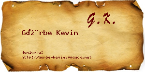 Görbe Kevin névjegykártya